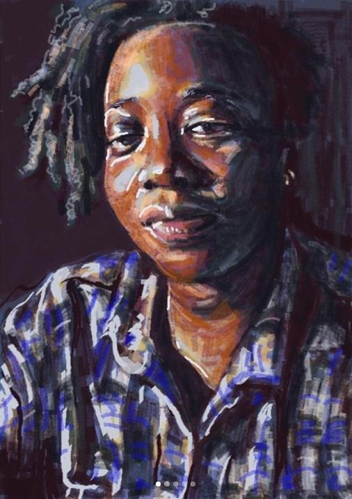 Nadd Harvin, El Jefe, 2020, Digital self portrait painting